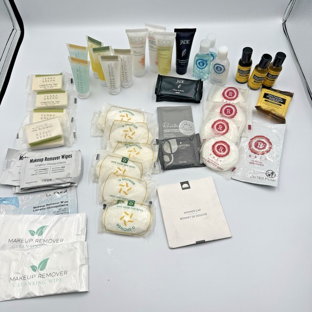 TITLE Bulk Lot of Assorted Travel Size Hotel Toiletries Soap Shampoo Lotion - Picture 8 of 10